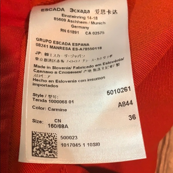 Escada jersey jumpsuit gorgeous rust color - Picture 5 of 6